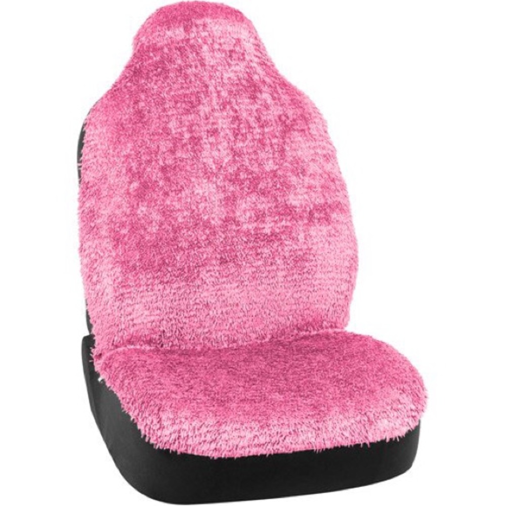Fuzzy pink car seat covers BELL